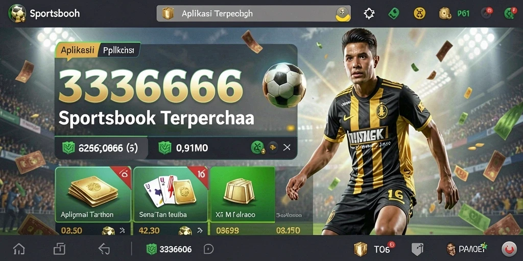 Tampilan menarik dari aplikasi Sportsbook 333666 dengan fitur taruhan.