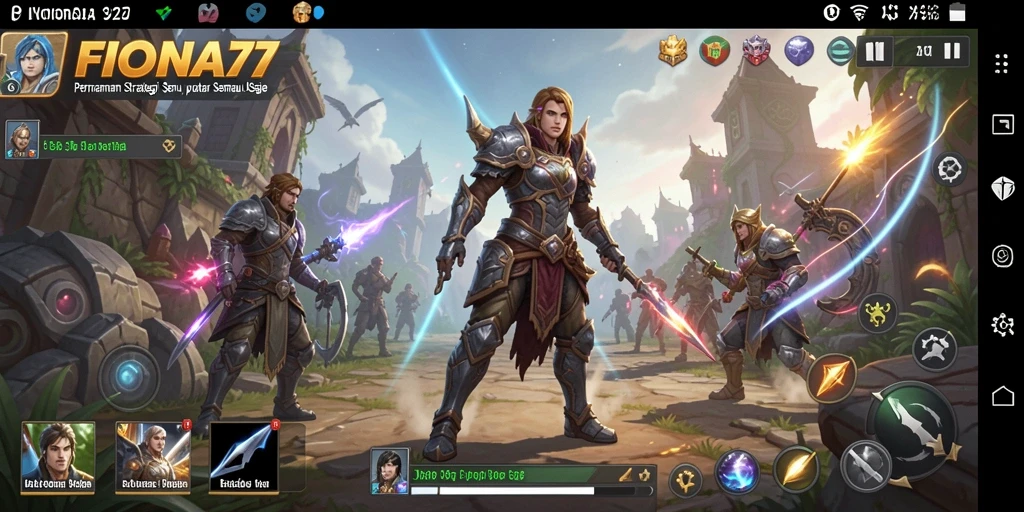 Screenshot utama FIONA77 menampilkan aksi strategis yang mendebarkan.