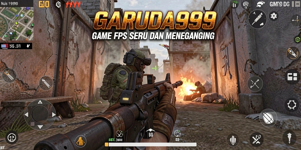Tangkapan layar menunjukkan aksi seru dalam pertempuran di GARUDA999.