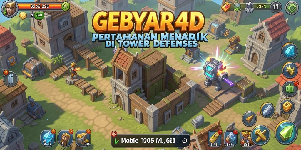 Screenshot gameplay seru dari GEBYAR4D dalam kategori Tower Defense.
