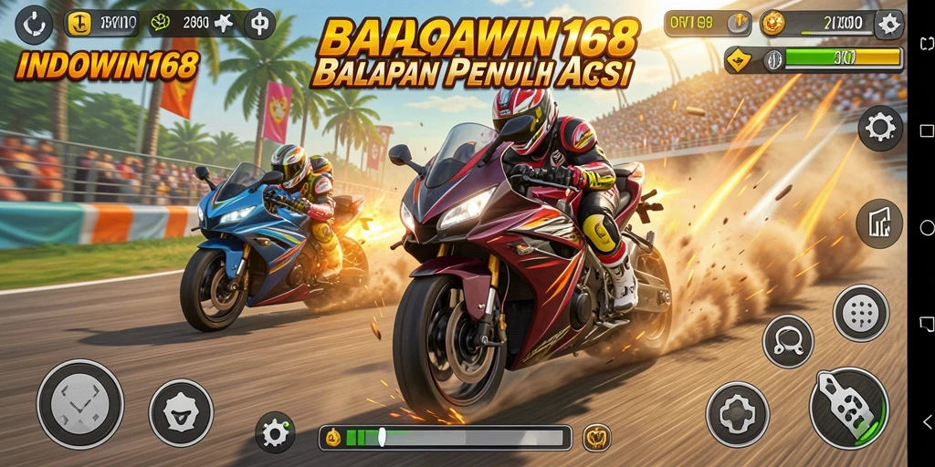 Tampilan mendebarkan dari balapan motor di INDOWIN168.