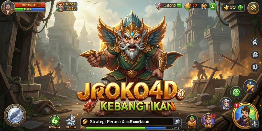 Screenshot JOKO4D menampilkan aksi strategis dan pertarungan epik.