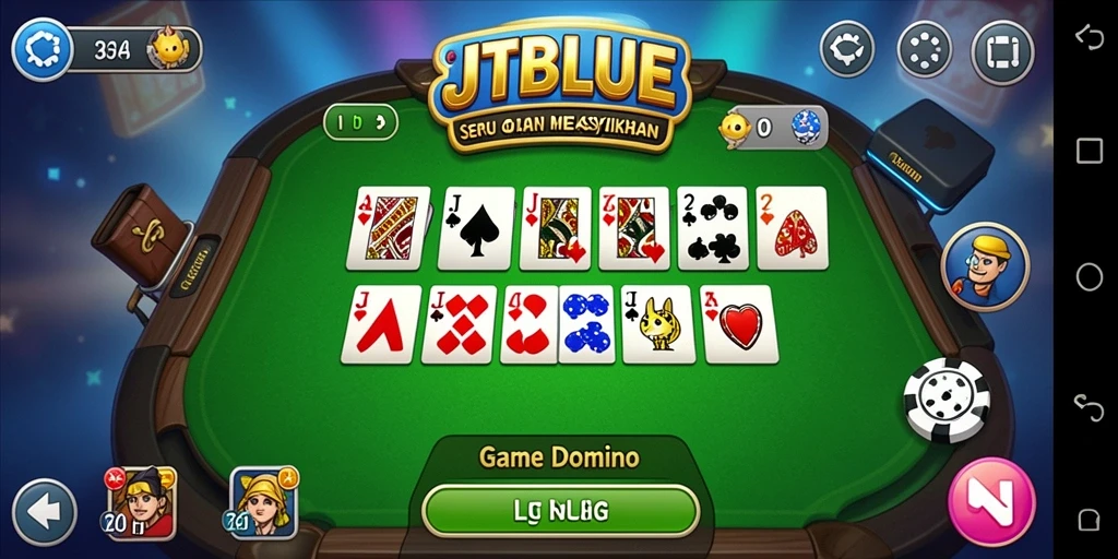 Tampilan gameplay JTBLUE yang menarik dan menantang.