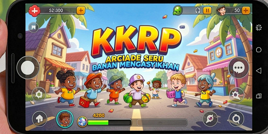 Screenshot gameplay KKRP menampilkan tantangan arcade yang seru.