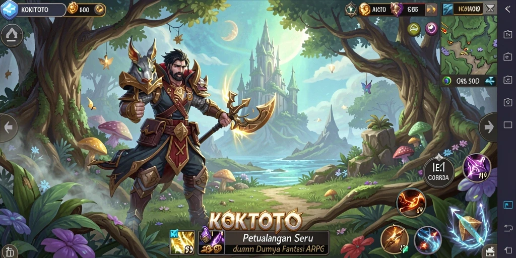 Gameplay KOKITOTO yang penuh aksi dan petualangan seru di dunia fantasi.