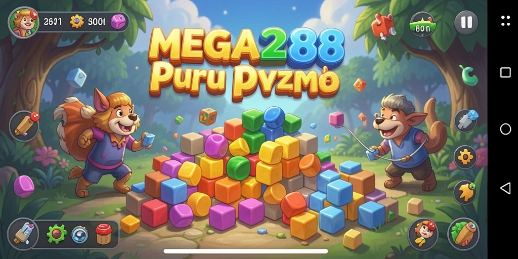 Tampilan menarik gameplay Puzzle di MEGA288.