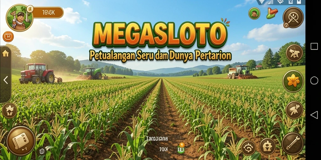 Gameplay menarik dalam <strong>MEGASLOTO</strong> yang menggambarkan dunia pertanian.