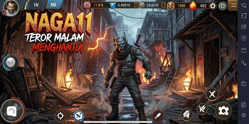 Screenshot menampilkan suasana mencekam dari gameplay NAGA11.