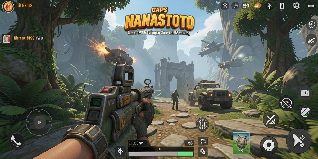 Tampilan gameplay seru dari NANASTOTO di medan pertempuran.