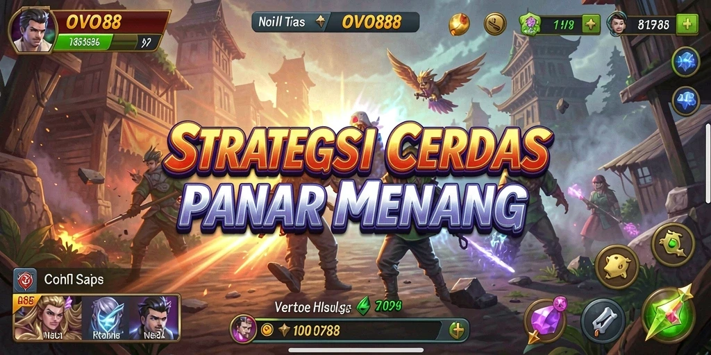 Tampilan gameplay OVO88 dengan aksi strategi intens.