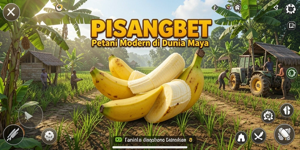 Screenshot utama PISANGBET menampilkan gameplay bertani yang seru dan interaktif.