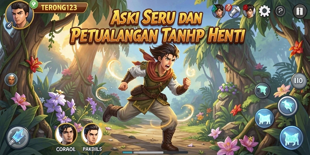 Screenshot menunjukkan karakter utama dalam aksi penuh adrenalin.