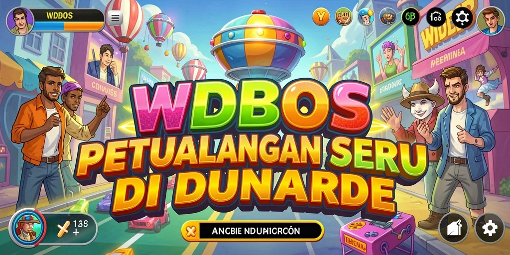 Screenshot gameplay penuh warna dari WDBOS yang seru.