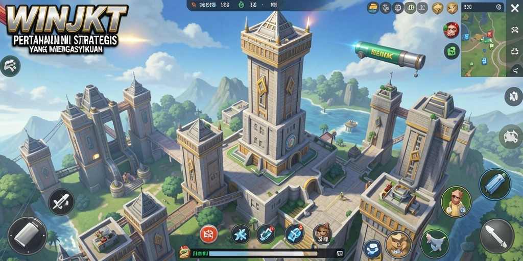 Screenshot utama WINJKT yang menampilkan aksi Tower Defense seru.